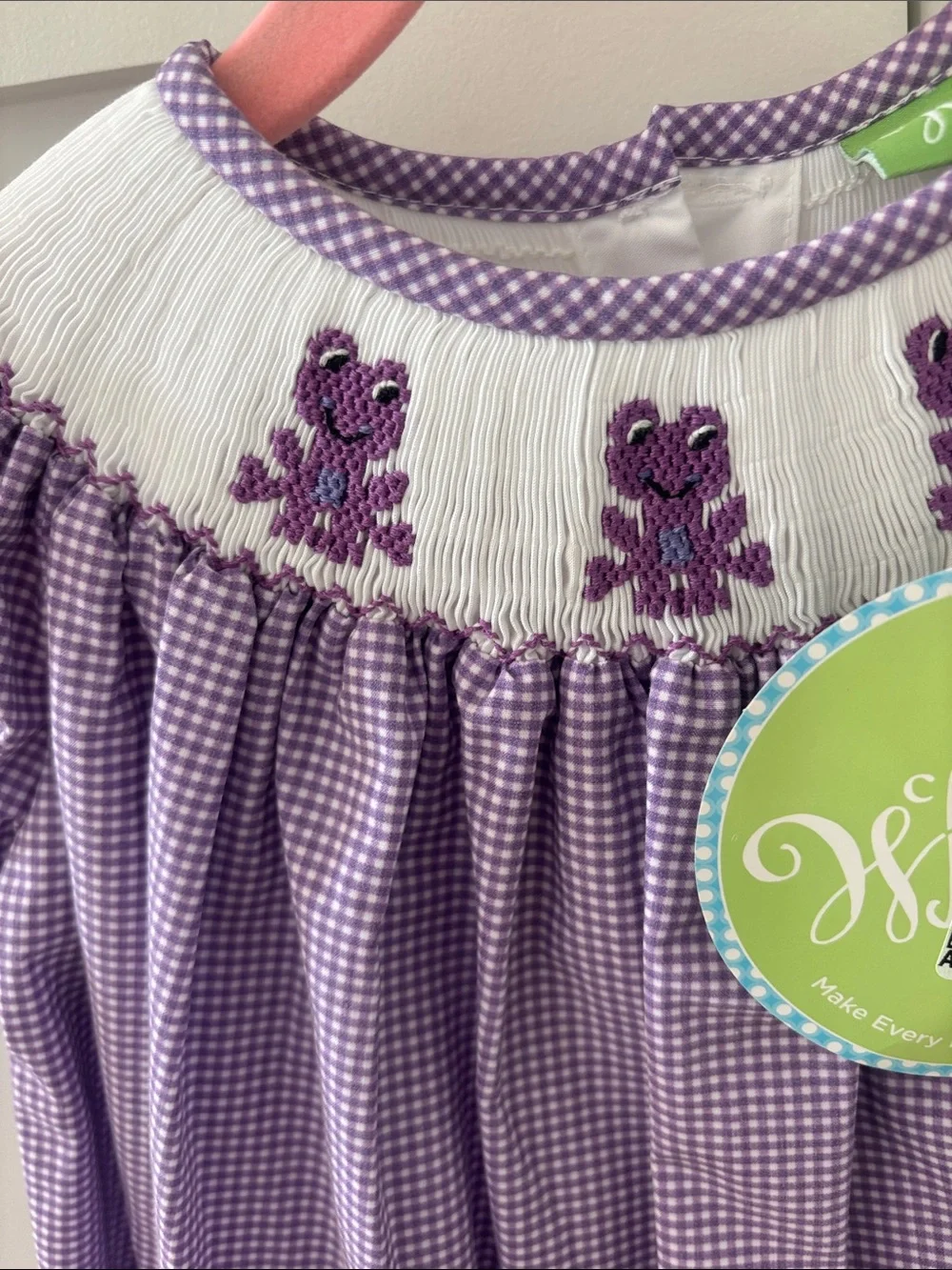 TCU Purple Smocked Girls Dress